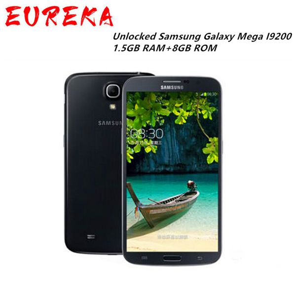 

original unlocked samsung galaxy mega i9200 gps 6.3 inch gt-i9200 8mp 8gb rom 1.5gb ram wifi 4g touchscreen smartphone