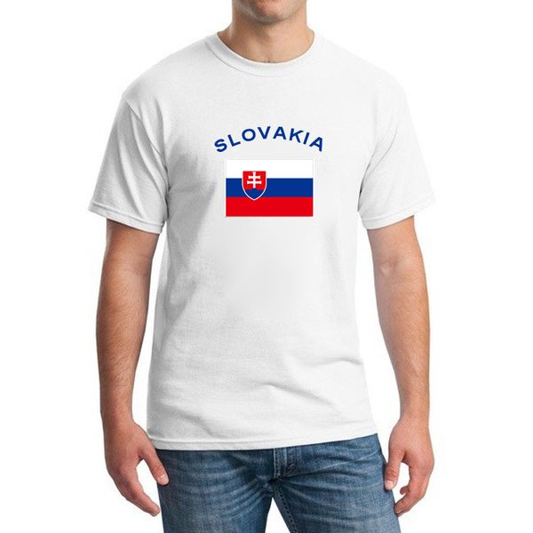 

blwhsa new словакия вентиляторы cheer мужчины футболки лето национальный флаг белый с коротким рукавом 100% хлопок повседневная футболки для