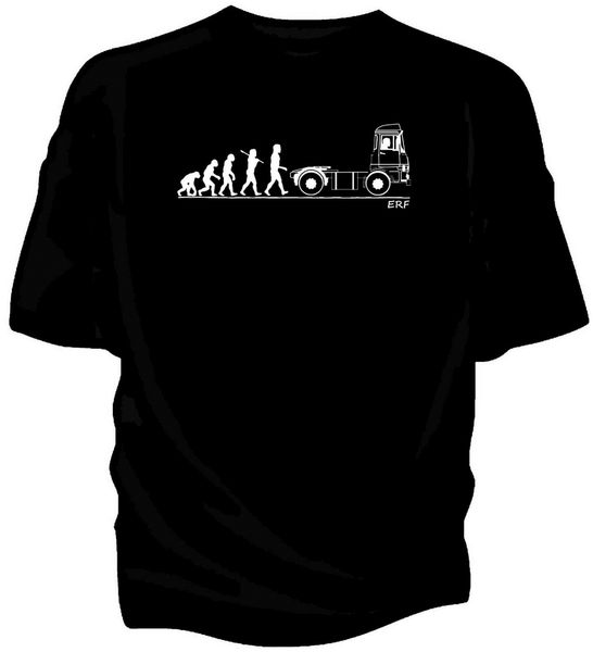 

evolution of man erf a series classic truck t-shirt