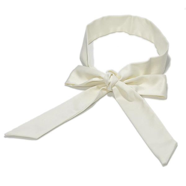 

bowknot wide dress decor women waist belt silk waistband wrap around casual soft fashion ladies ribbon self tie corset, Black;brown