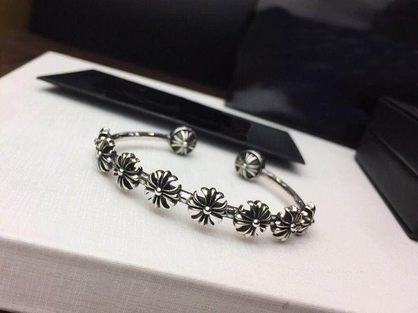 

popular fashion brand ch cross designer bracelet bangles for lady design man and women party wedding lovers gift luxury hip hop jewelry, Black