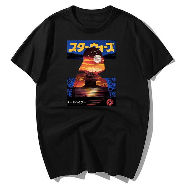 

2020 new mandalorian t shirt men japan elements edo vader print t-shirt men's cool 100% cotton tshirts harajuku streetwear