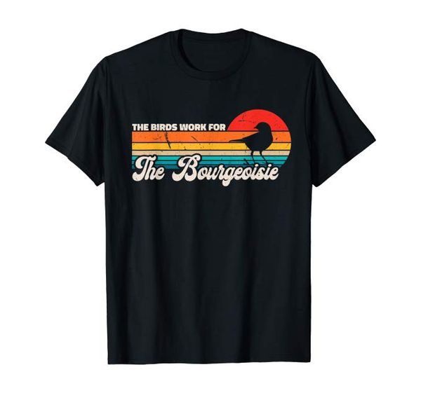 

conspiracy theory the birds work for the bourgeoisie t-shirt