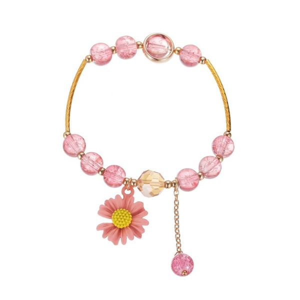 

little daisy flower bracelet friend jewelry 2020 new style popcorn crystal bracelet, Black
