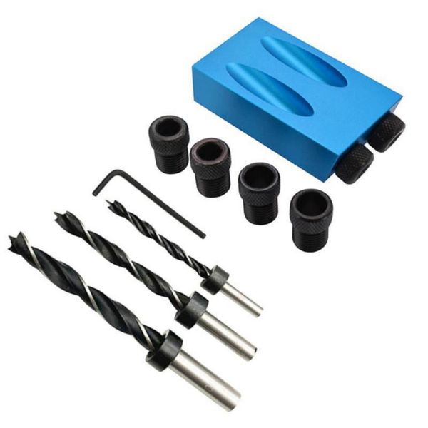 

practical pocket hole screw jig 15 degree woodworking angle drilling guide joint positioner kit household useful tools