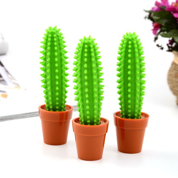 

ballpoint pens 1pcs novelty cartoon potted plant cactus pen student teacher writing ball point stationery office&school supplies, Blue;orange