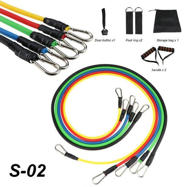

11pcs resistance bands set stretch training home exercise fitness rubber tubes band excerciser body training workout yoga