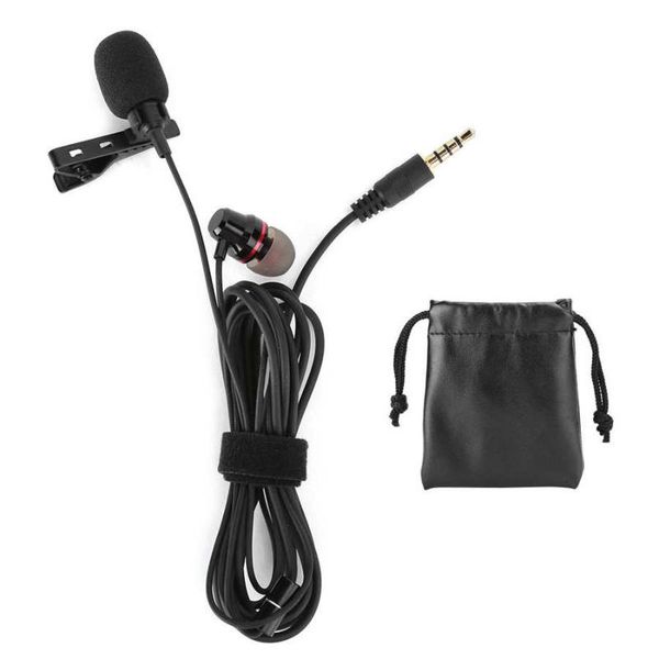 

headsets professional mini lavalier microphone universal condenser with 3.5 mm cable color suitable for smartphones computers
