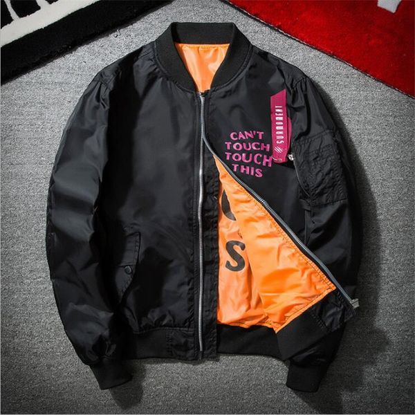 

2020 Hip Hop Mens Bomber Jacket MA1 Pilot Jacket Printed Windbreaker Jacket and Coat Brand Clothes