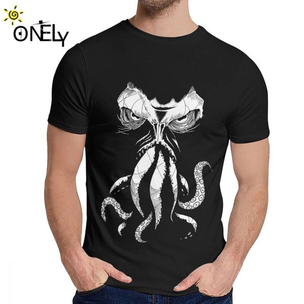 

geek lovecraft cthulhu wakes t shirt male soft organic cotton tee shirt s-6xl