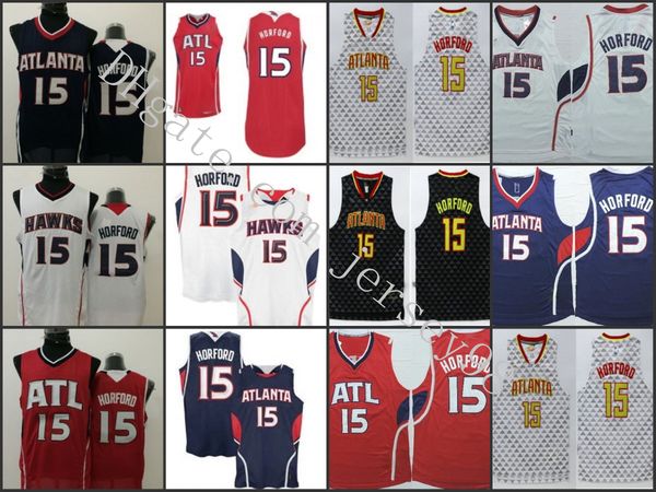 

atlanta hawks men #15 al horford white nba men green jersey, Black