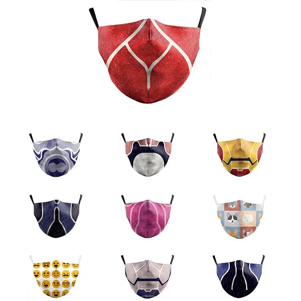 

fashion designer face mask cat funny reusable mouth mask facemask mascarilla face shields with 2-filters washable soft mask fast dhl
