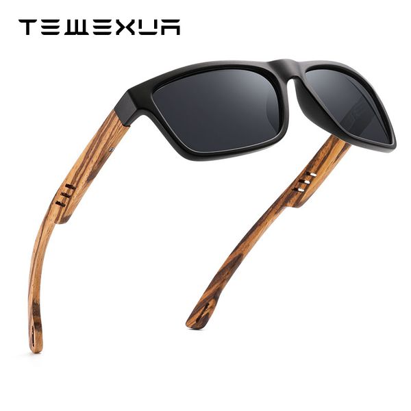 

tewexua 2020 natural wooden sunglasses men polarized fashion sun glasses original wood masculino, White;black