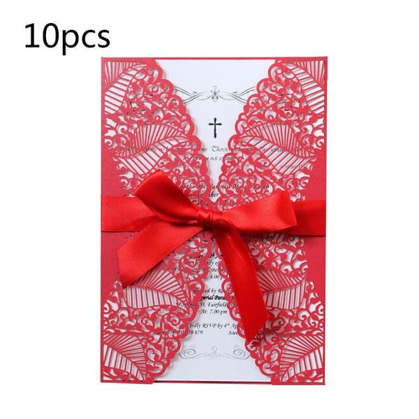 

greeting cards 10pcs elegant laser cut wedding invitation card customize business with decor party supplies 2021