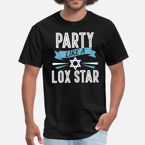 

party like a lox star t shirt men designs 100% cotton o neck letters graphic breathable spring autumn slim shirt