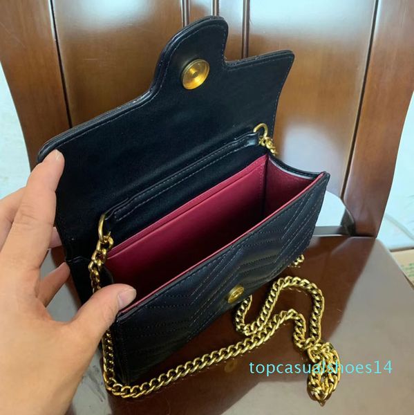 

2019 new classic leather lady messenger bags fashion love heart v wave pattern satchel women shoulder bag chain handbag purse 20cm t14