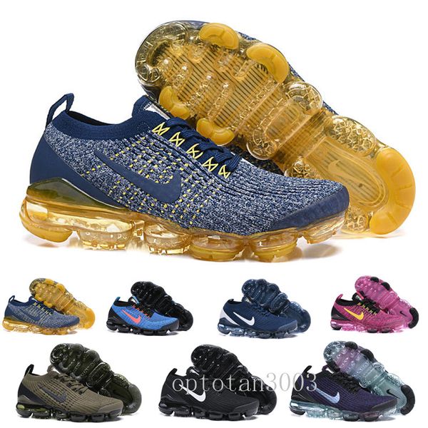 

2019 chaussures moc 2 laceless 2.0 running shoes triple black designer mens women sneakers fly white knit cushion trainers zapatos tku3