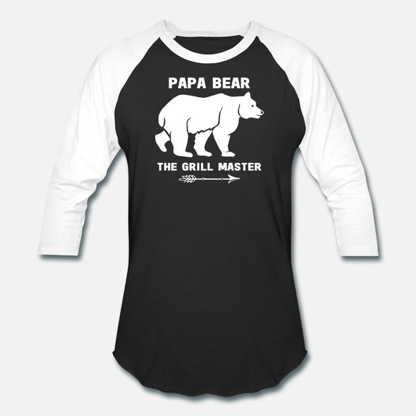 

papa bear the grill master t shirt men designs cotton euro size s-3xl male interesting casual spring family shirt