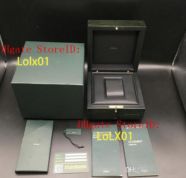 

print custom card model serial number correct papers brand original green woody watch box for ap boxes booklets watches, Black;blue
