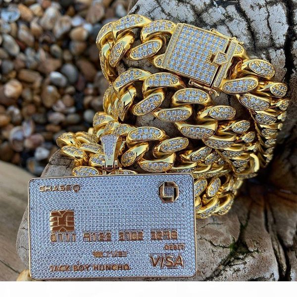 

колье полное iced out кредитные карты подвеска mens золото серебро цвет hip hop ювелирные изделия с теннисным шарма цепи cz ювелирных подарк, Silver