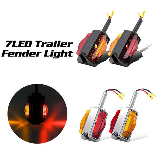 

1 пара 14 светодиодных прицепов fender marking light truck clearance предупреждает свет левый и правый 12v