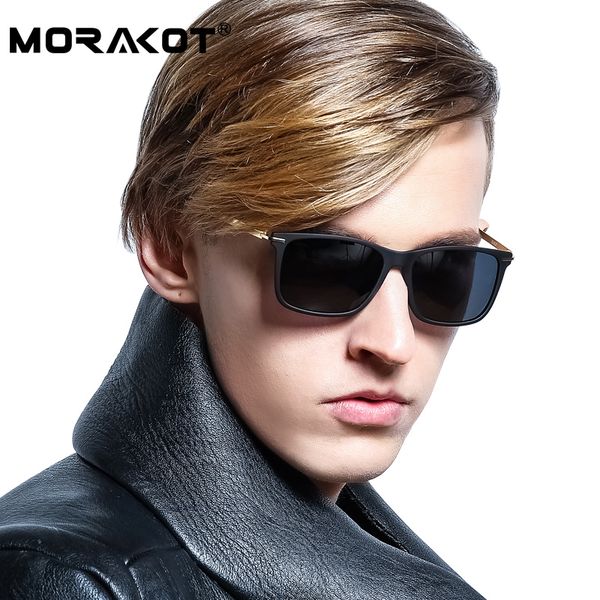 

morakot classic polarized sunglasses men women fashion driving square frame sun glasses male goggle uv400 gafas de sol p003206, White;black