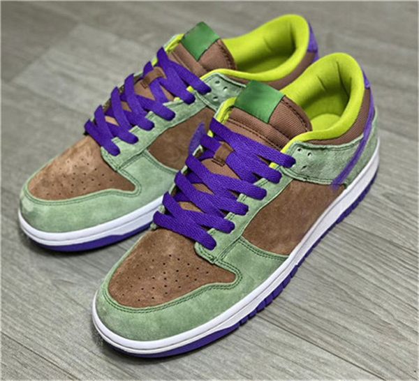 

2020 release original dunk sp low veneer autumn green-deep purple men women running shoes sport sneakers skateboard with box