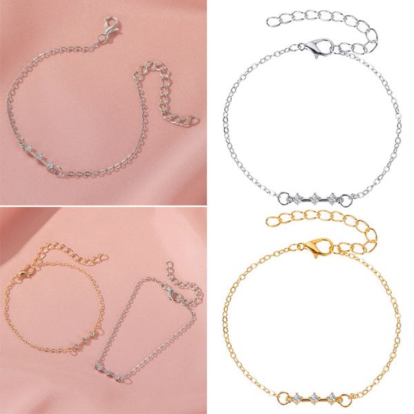 

crystal stars bracelet alloy simple zircon bracelets women girls wrist ornament nyz shop, Black