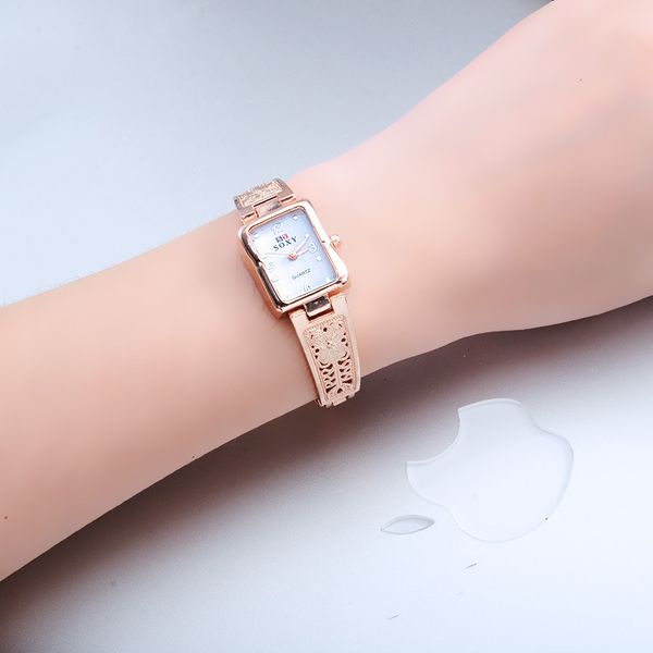 

new arrivals timelimited designerssoxy new style bracelet watch fashion design rose gold small dial womens bracelet watch one product drops, Slivery;brown