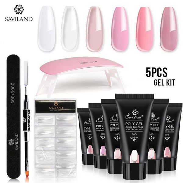 

5 pcs nail gel kits uv gel nail polish hard builder extension gel fast building for manicure tools nail art kit