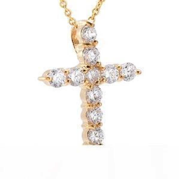 

crystal mini cross necklace stainless steel memorial jewelry for women girl kids men, Silver