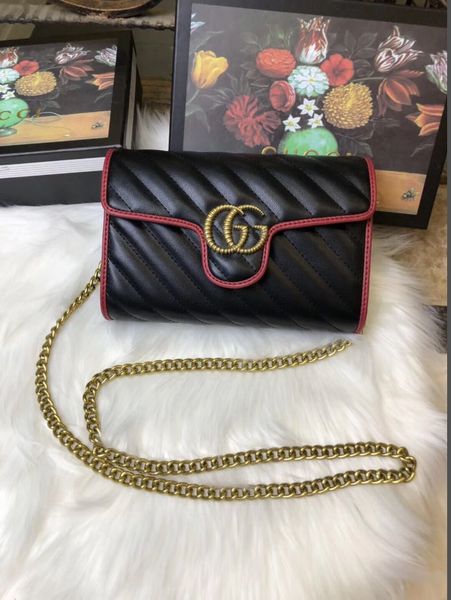 

genuine leather women's handbag pochette metis shoulder bags crossbody bags, Red;black