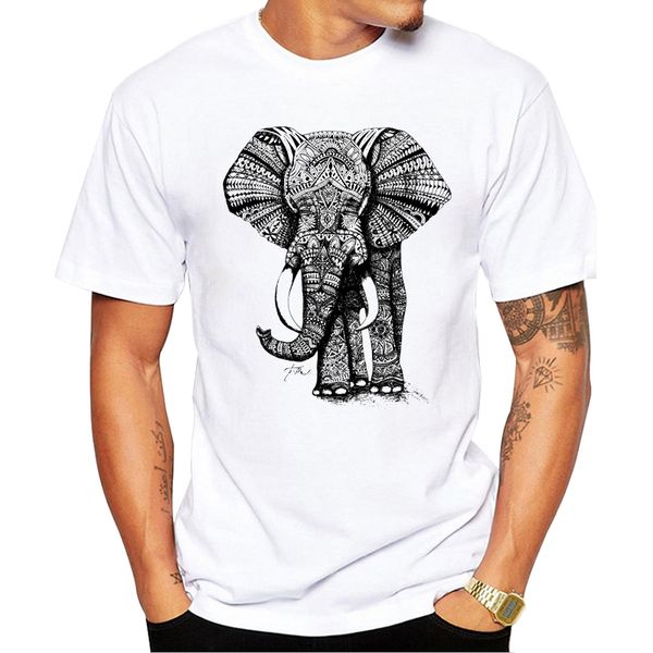 

teehub new arrivals the humble henna elephant men t-shirt fashion vintage elephant printed short sleeve tshirts funny tee