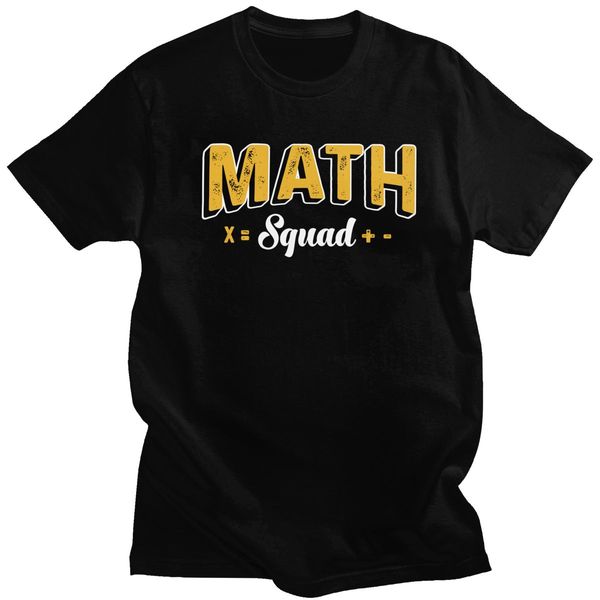 

vintage math squad t shirts men short sleeves mathematician tee nerd geek teacher t-shirt o-neck soft cotton tshirt merchandise