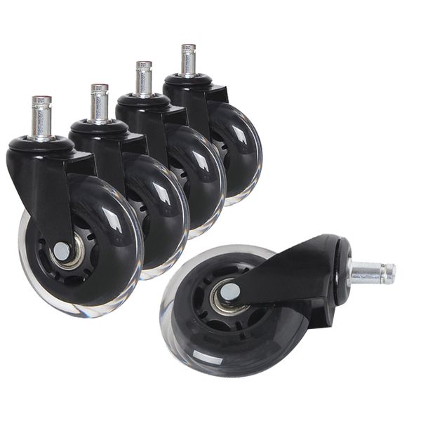 

3inch caster pu replacement chair wheel universal mute office home 5pcs/set
