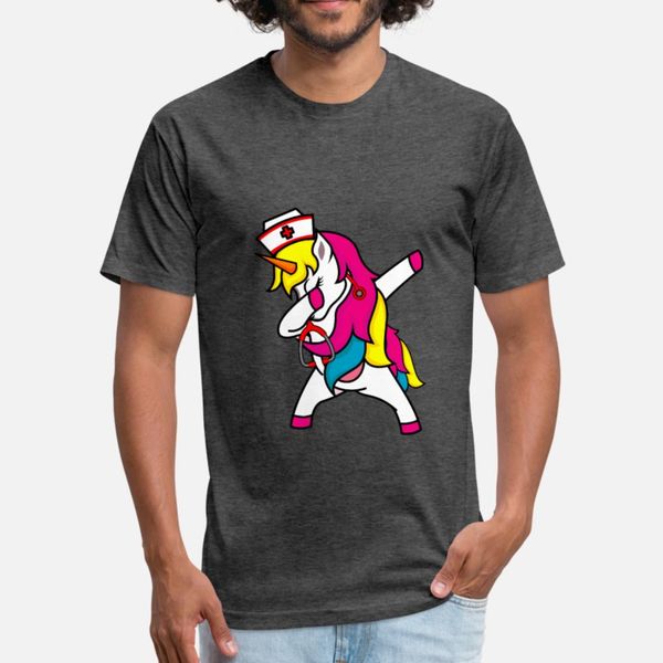 

nurse dabbing unicorn gift idea t shirt men create short sleeve o neck pictures graphic breathable summer style vintage shirt