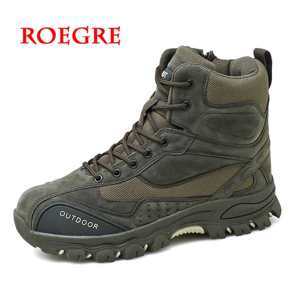 

desert tactical men boots wear-resisting army boots man outdoor mountaineering hiking men combat ankle work shoes size 47, Black