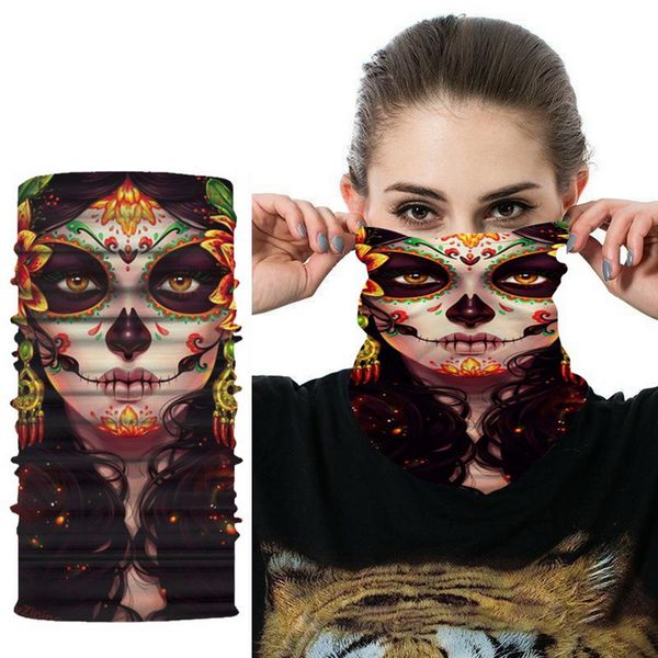 

laamei women scarf women mascarillas sun protection scarves halloween neck cover print femme riding mouth scarf ring