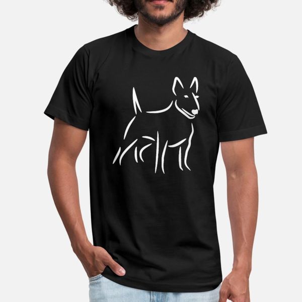 

bull terrier t shirt men custom cotton crew neck leisure graphic comical summer formal shirt