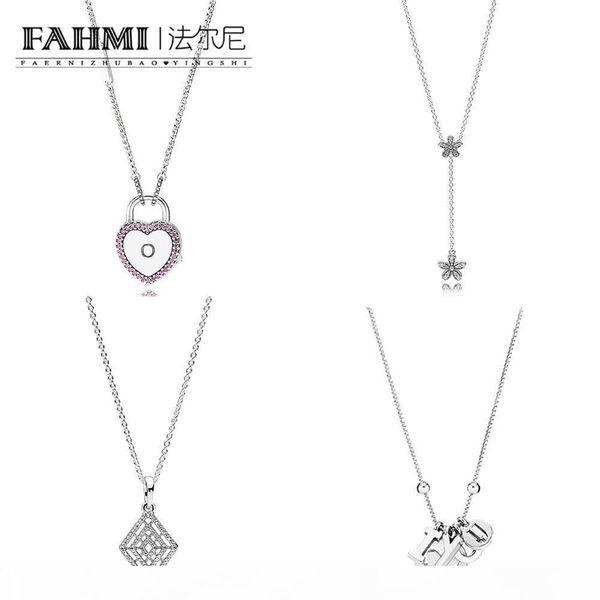 

fahmi 100% 925 sterling silver charm lock your promise necklace dazzling daisies necklace clasp exquisite fashion ladies jewelry