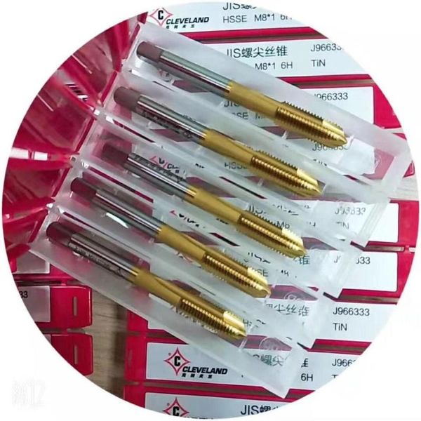 

5pcs/made in usa cleveland titanium coating straight groove universal tap m2-m12