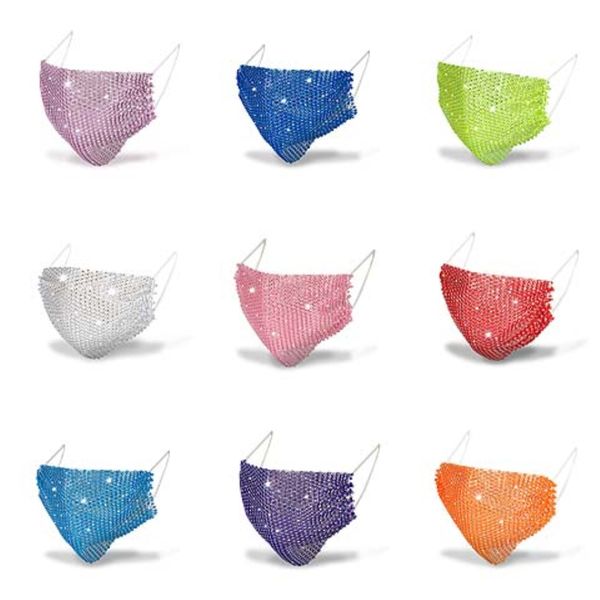 

bling bling sequin protective mask pm2.5 anti-dust mouth er washable face mask fashion bar dance earloop cotton cycling mask ffa4197 100p#84