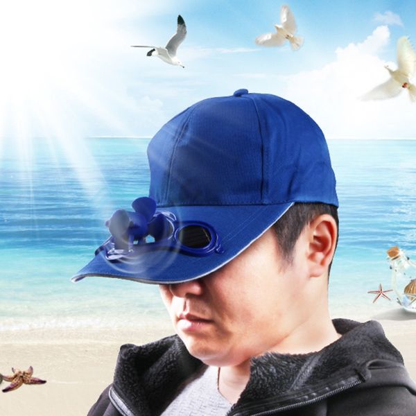 

summer sport outdoor hat cap with solar sun power cool fan bicycling climbing