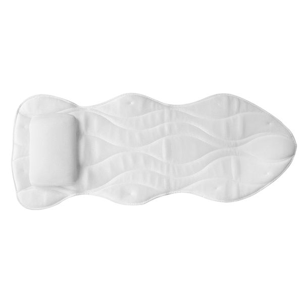 

suction cup bath cushion non-slip quick dry 3d mesh layer pillow shower large