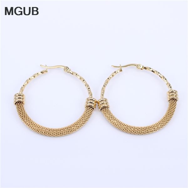 

diameter 40mm 50mm wholesale trendy fashion jewelry gift gold color net round hoop earrings for women lheh7, Golden;silver