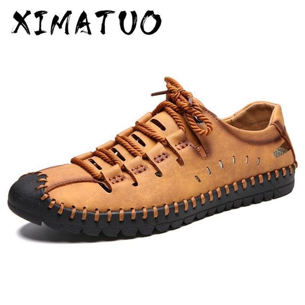 

plus size 48 men sandals quality nubuck leather men summer shoes classics comfort beach sandals hollow shoes foot wear, Black