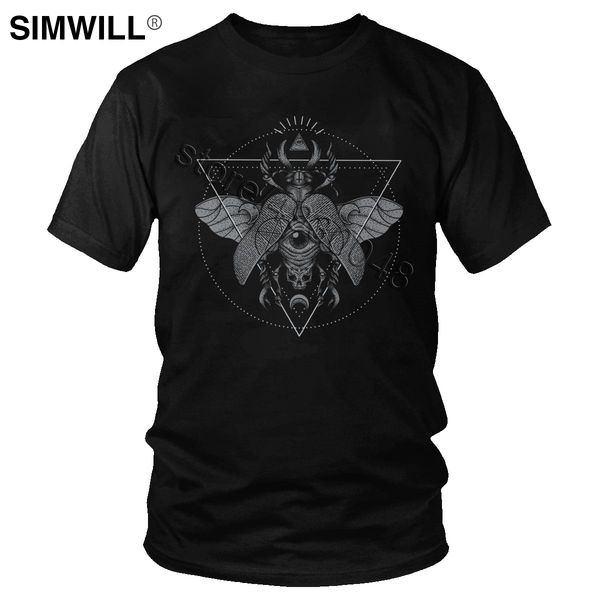 

oculus t shirts men vintage short sleeved pure cotton t-shirt o neck skull bee king tee oversize graphic tshirt gift
