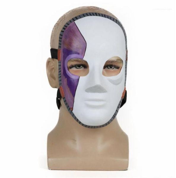 

halloween latex cosplay costume accessories games full face props sally face masks, Silver
