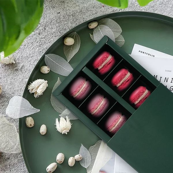 

matcha green 10 cookies button biscuit packaging box chocolate gift box for baby shower birthday wedding party supply