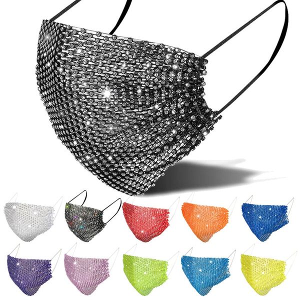 

designer face mask fashion face masks women girl halloween bling mask sequins sunscreen diamond masks trendy rhinestone facemask in stock